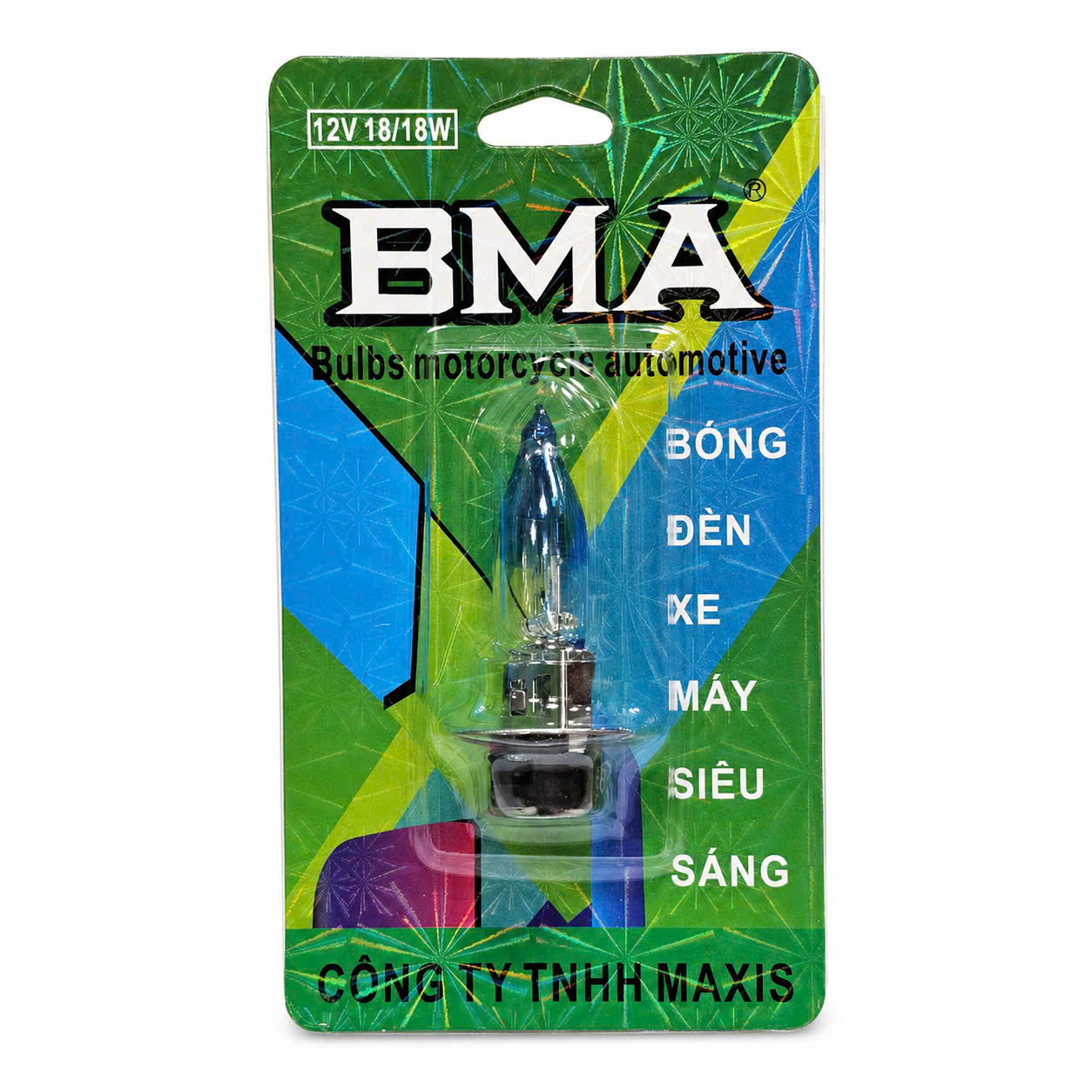 BÓNG HALOGEN M5 BMA NHỌN XANH TRẮNG 12V-18/18W